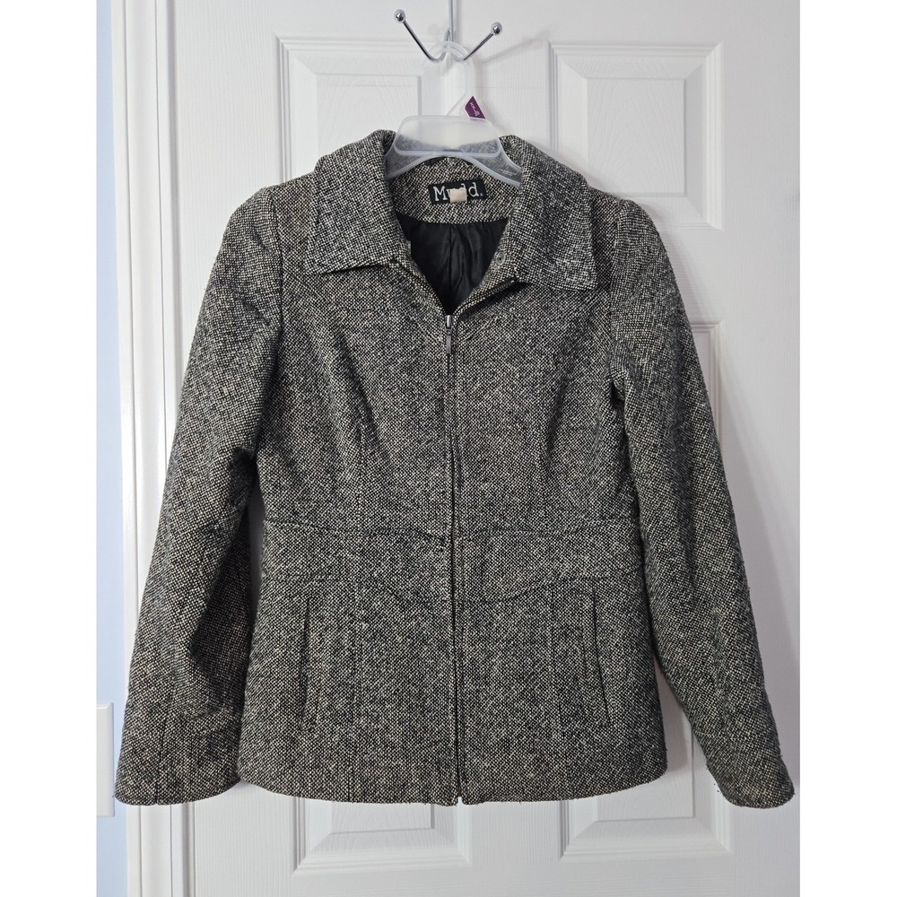 Mudd Womans Wool Jacket Size Medium Black Multiple colors.